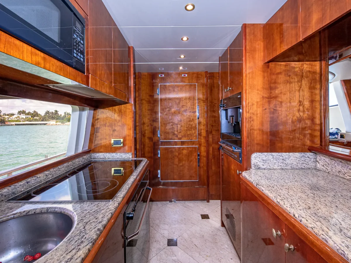 Salon interior of the Azimut 84, Miami