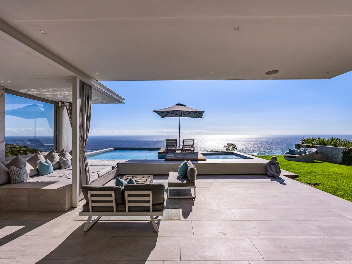 A Camps Bay villa with a pool and views over the ocean and the Twelve Apostles