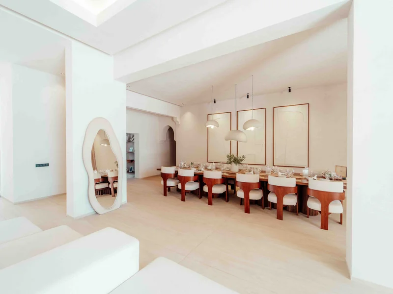 Hammam complex at Palais Eliah, Marrakech, with traditional Moroccan tile and lantern lighting