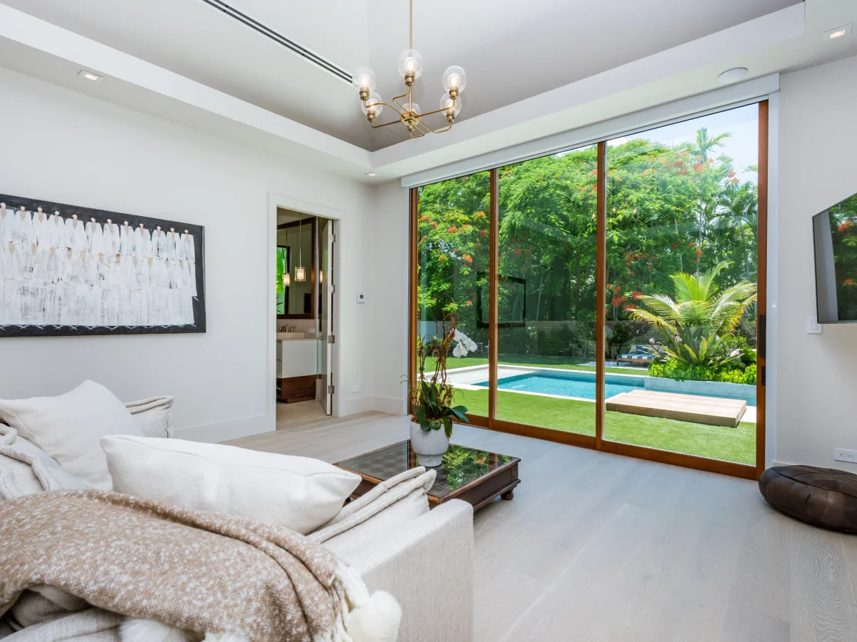 Pool and lawn at design-forward Villa Marya, a Miami World Cup base an easy drive from Hard Rock Stadium
