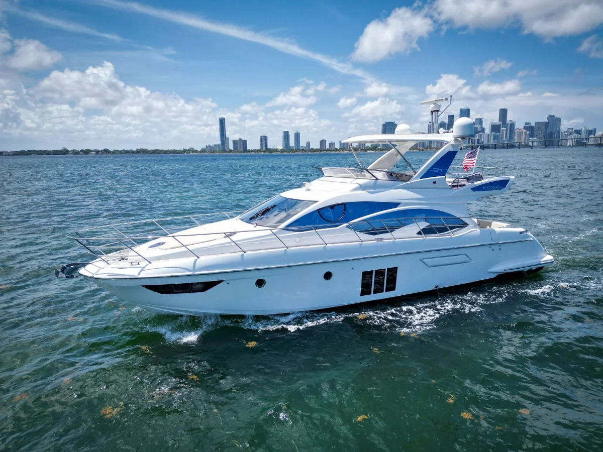 Luxury yacht interior lounge