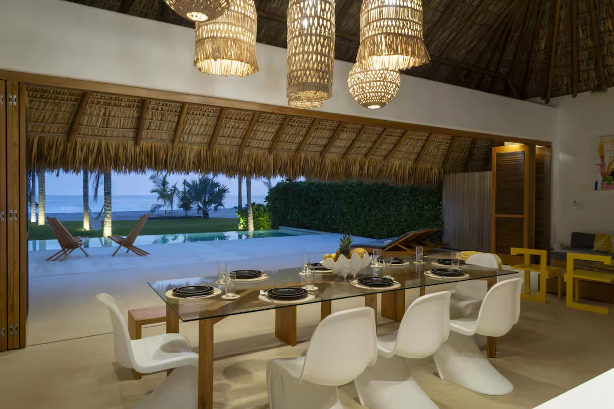 Oceanfront family villa with beach access
