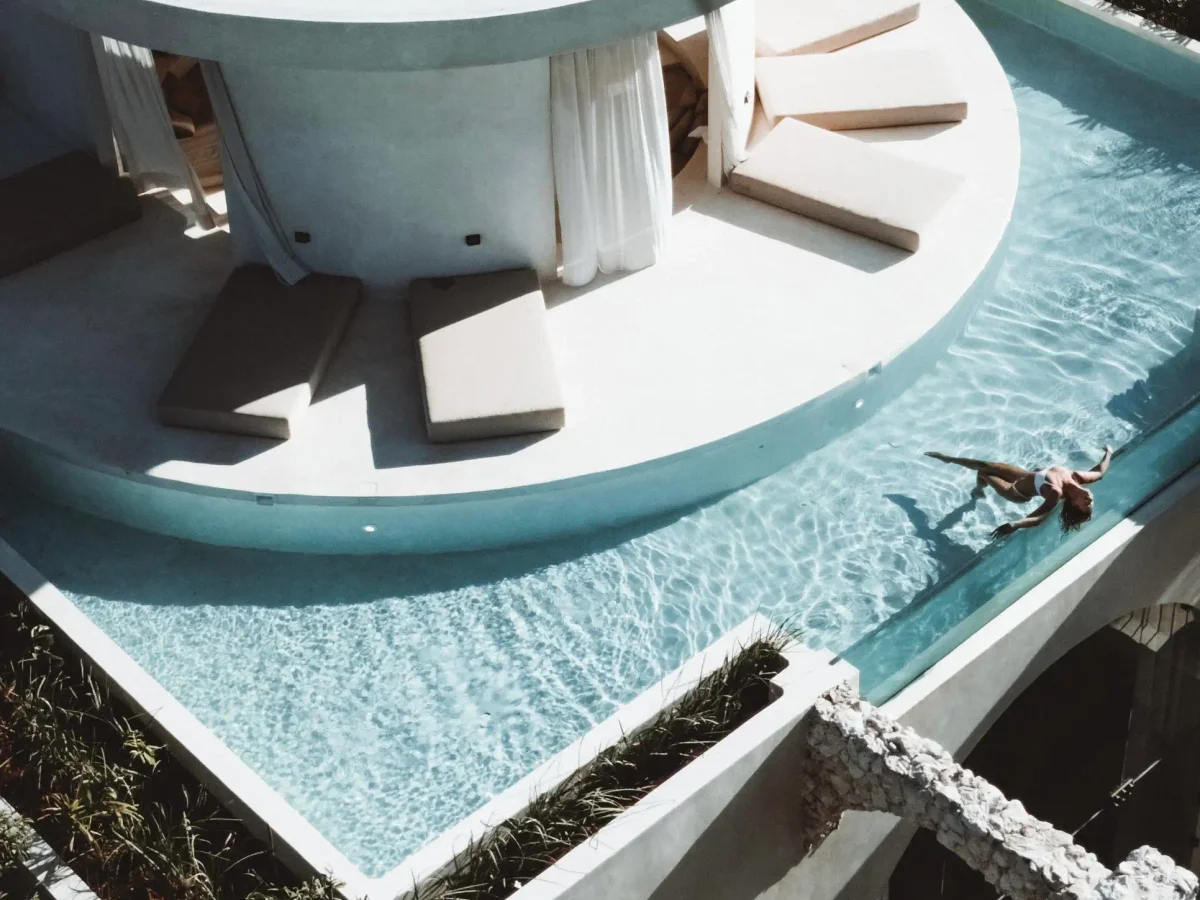 Aerial view of luxury property